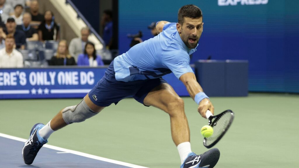 Novak Djokovic durante el US Open