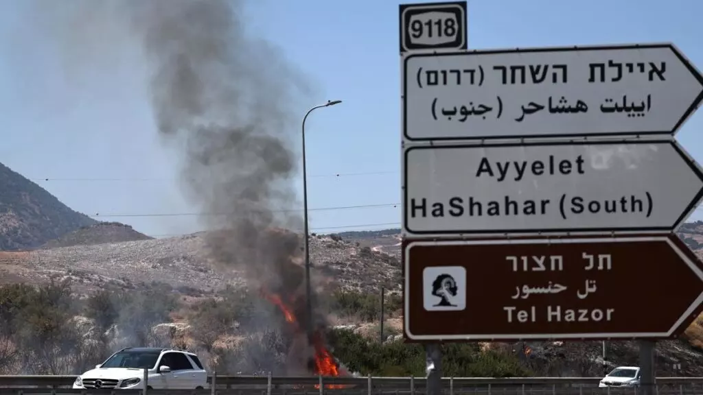 Humo por un ataque de Israel en el Líbano.