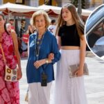 La princesa Leonor, la reina Letizia, la infanta Sofía y doña Sofía