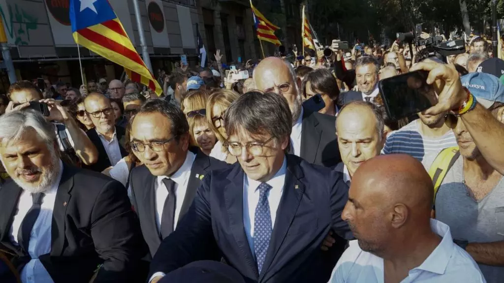 Carles Puigdemont, este jueves, en Barcelona.