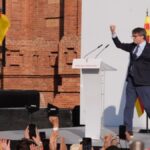 Carles Puigdemont durante su discurso en Barcelona.