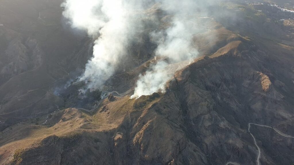 El incendio forestal de Fataga (Gran Canaria)