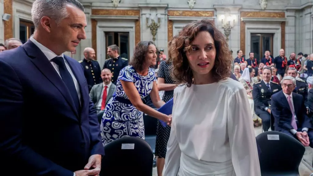 Isabel Díaz Ayuso en la entrega de las Palomas de bronce este 15 de agosto.