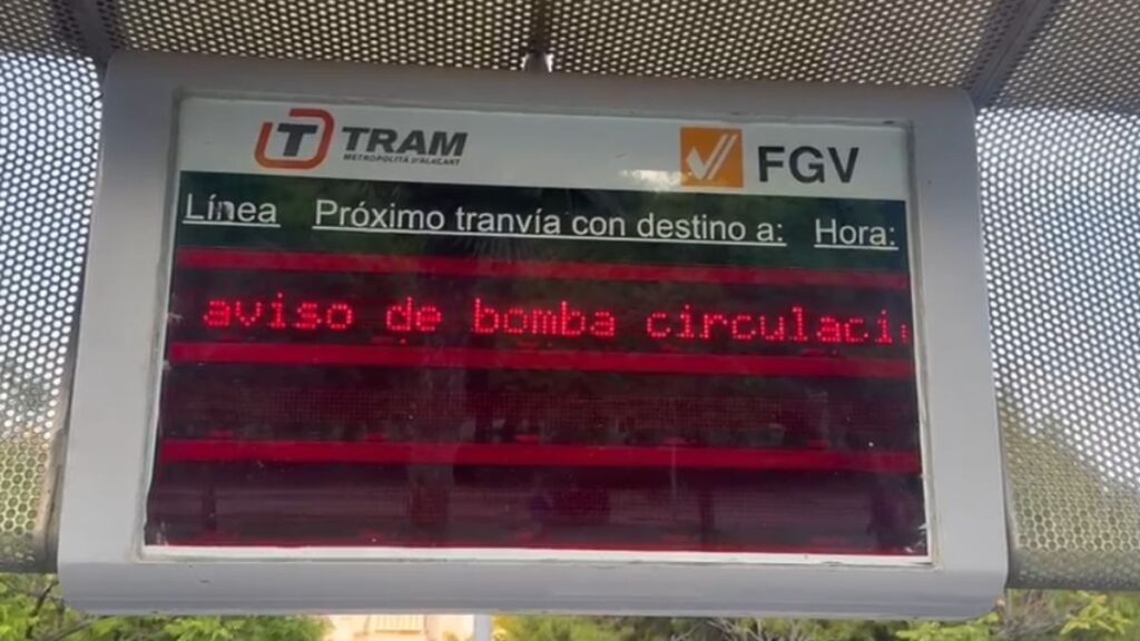 Aviso de bomba en el TRAM Metropolitano de Alicante