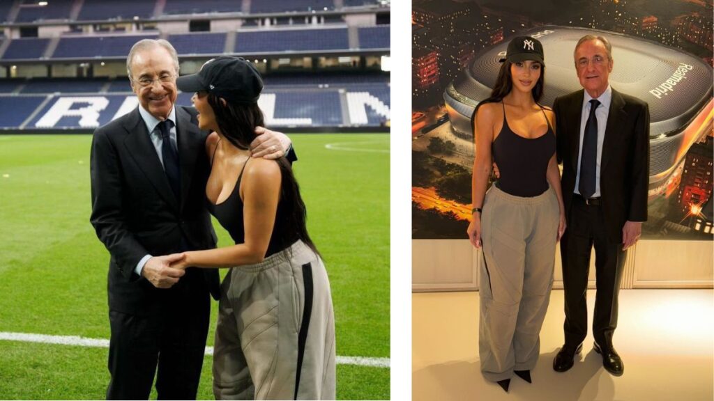 Florentino Pérez, muy cariñoso con Kim Kardashian