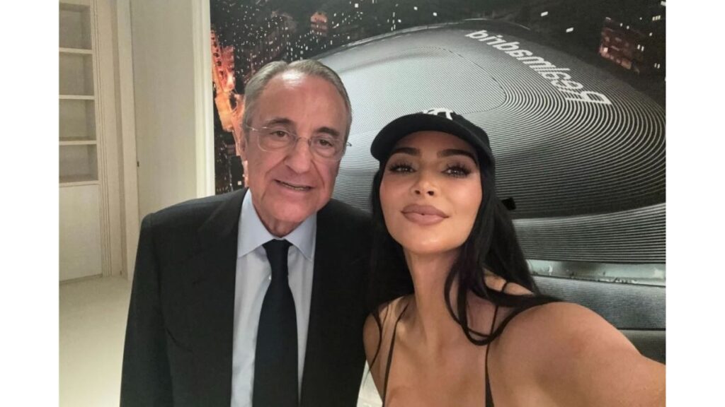 Florentino Pérez se hizo varias fotos con Kim Kardashian