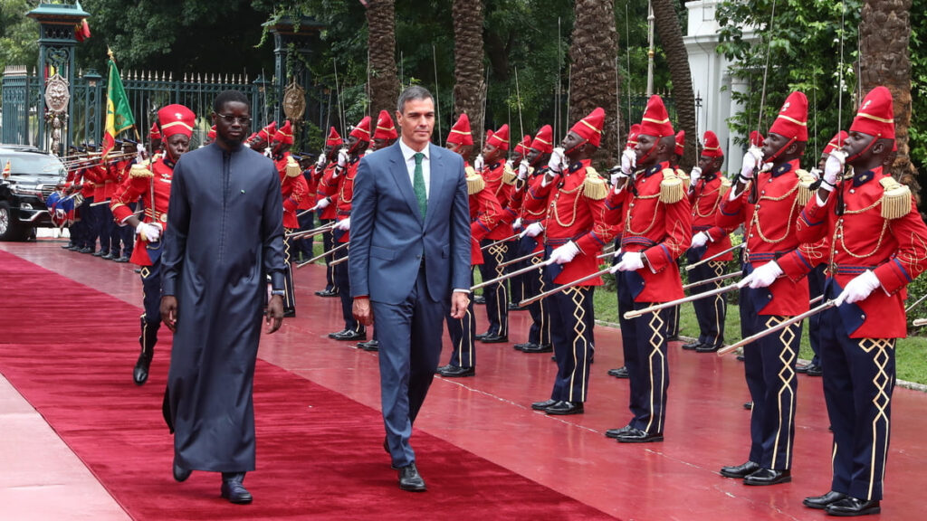 Pedro Sánchez, en Dakar (Senegal).