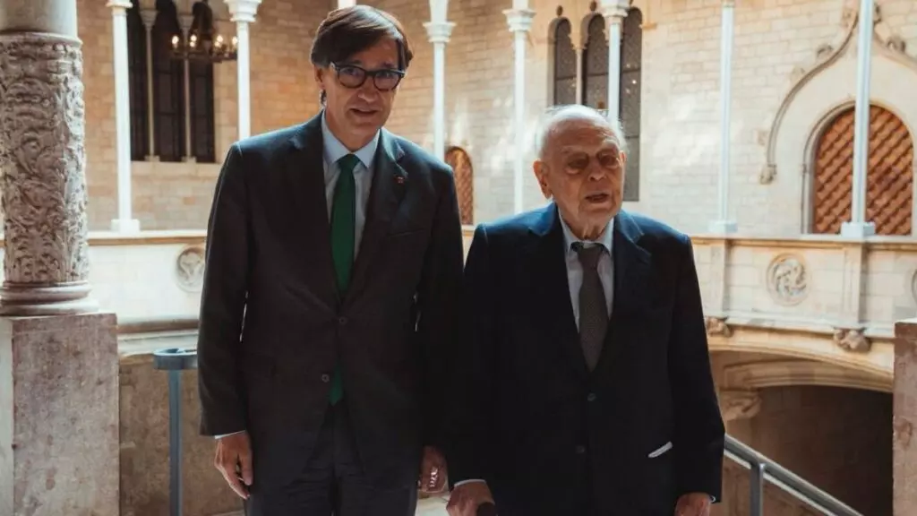 Salvador Illa y Jordi Pujol en la Generalitat.