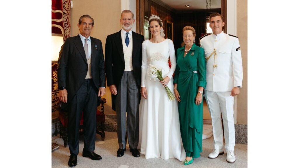 El rey Felipe VI en la boda de su ahijada, Victoria López-Quesada