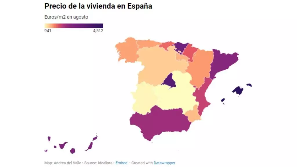 Precio de la vivienda en agosto de 2024