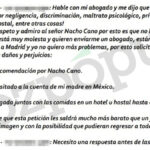 Conversaciones remitidas al juzgado por la defensa de Nacho Cano