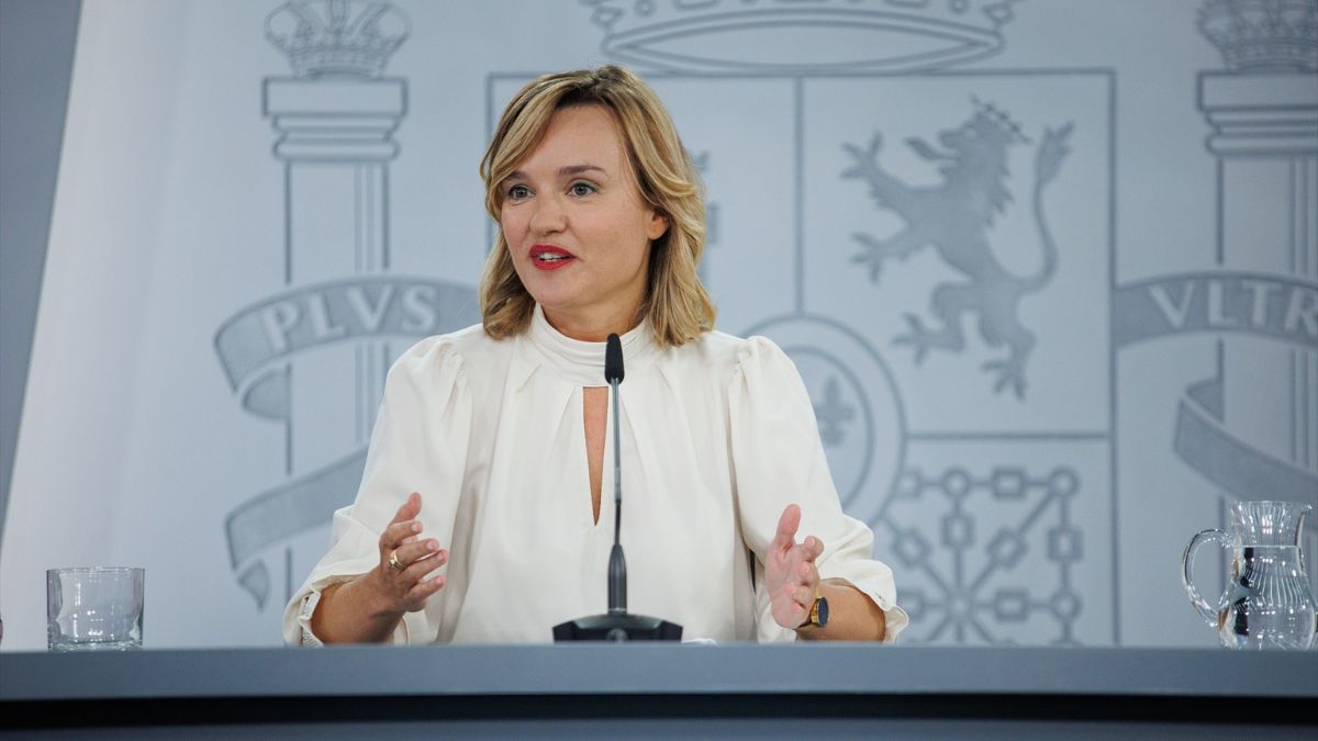 La ministra de Educación, Pilar Alegría, durante una rueda de prensa posterior a la reunión del Consejo de Ministros.