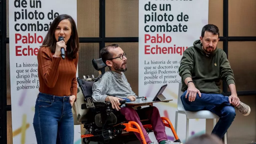 Ione Belarra, Pablo Echenique y Pablo Iglesias.