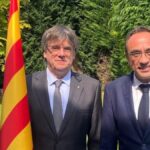 Carles Puigdemont y Josep Rull en Waterloo