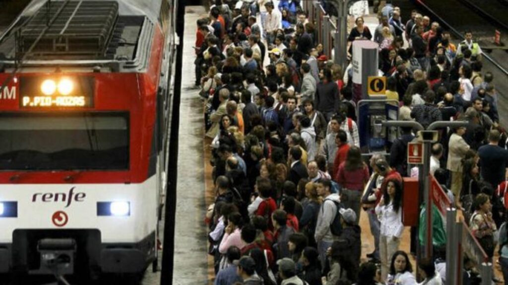 Un andén de la red de Cercanías, en Madrid