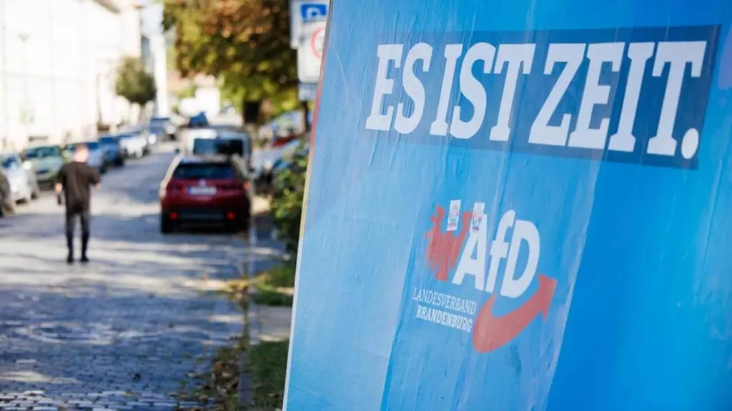 Cartel de AfD en las elecciones de Brandemburgo.