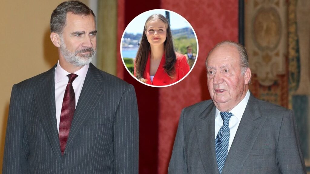 El rey Felipe, Juan Carlos I y la princesa Leonor