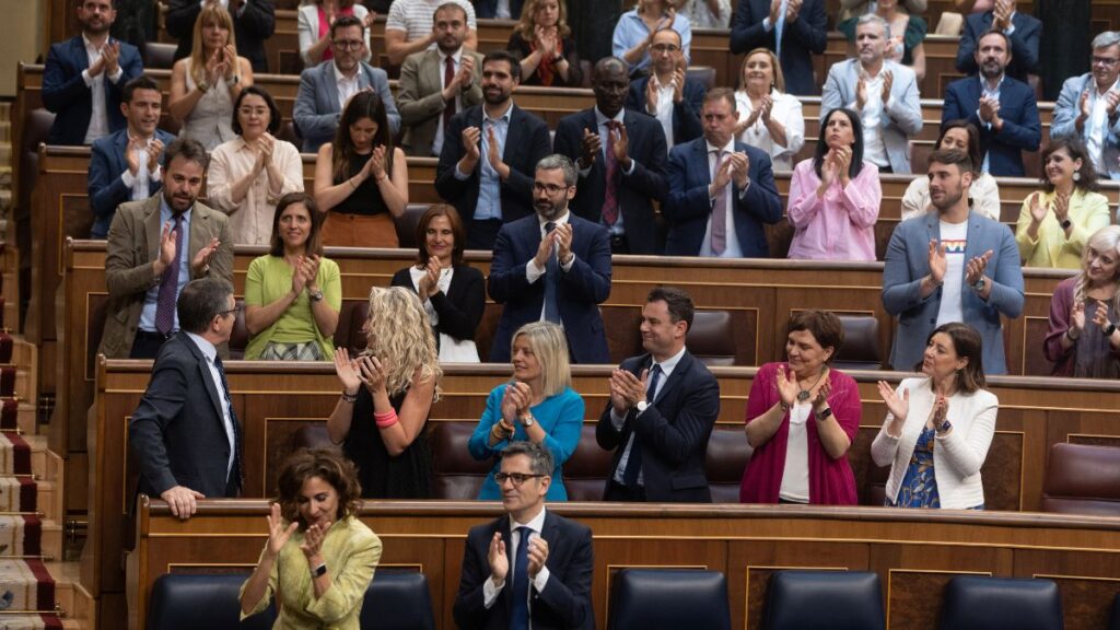 Bancada del PSOE en el Congreso de los Diputados