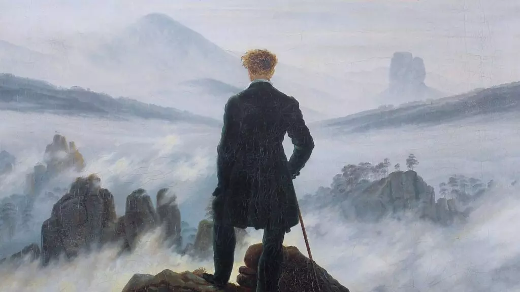 El caminante sobre el mar de nubes de Caspar David Friedrich