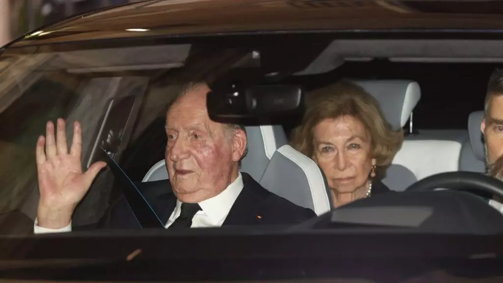 El rey Juan Carlos I y la reina Sofía el 8 de septiembre de 2024 en el funeral de Juan Gómez-Acebo