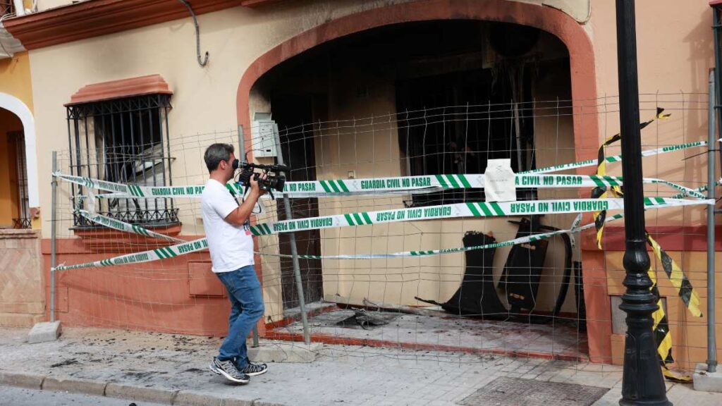 La vivienda familiar calcinada en Guillena