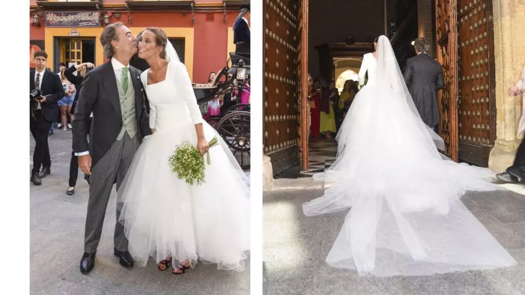 Foto de Juan Villar-Mir y su hija el día de su boda