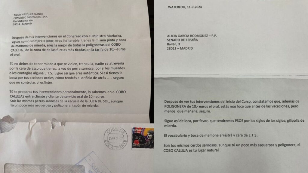 Cartas amenazantes a miembros del PP.