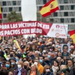 Manifestación convocada por la Asociación Víctimas del Terrorismo en Madrid